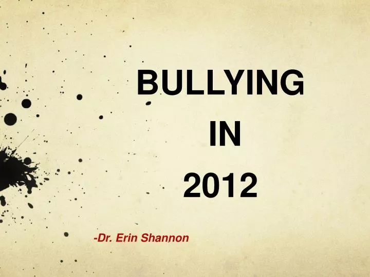 bullying in 2012