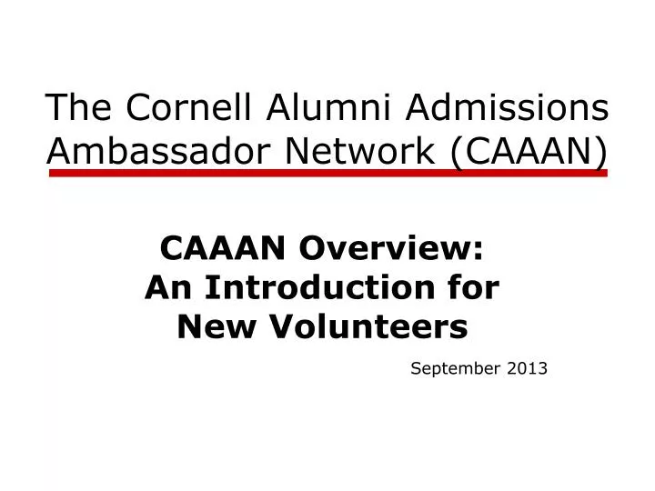 the cornell alumni admissions ambassador network caaan