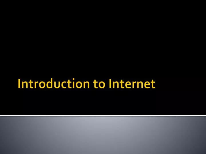 introduction to internet