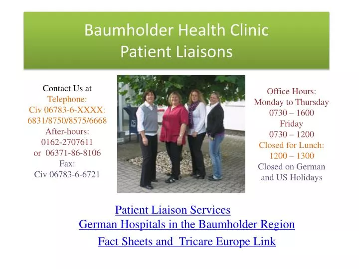 baumholder health clinic patient liaisons