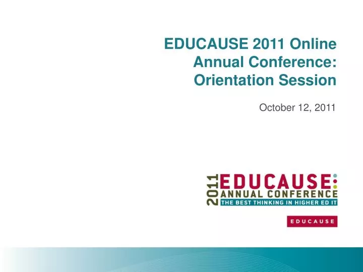 educause 2011 online annual conference orientation session