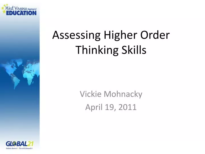 assessing higher order thinking skills
