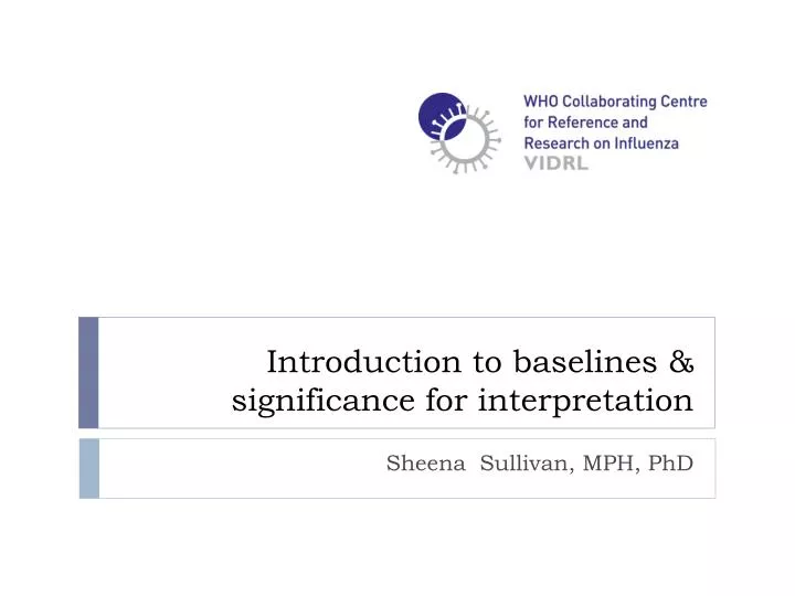 introduction to baselines significance for interpretation