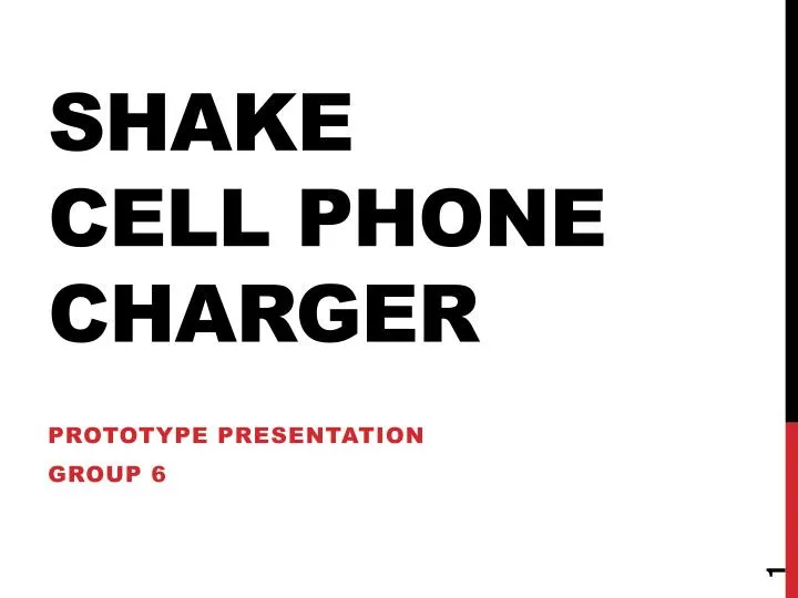 shake cell phone charger