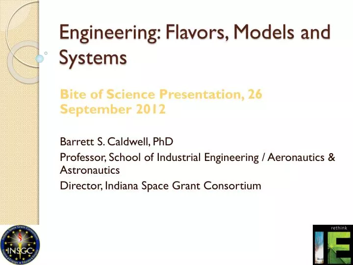 engineering flavors models and systems
