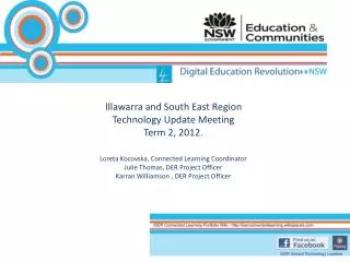 Illawarra and South East Region Technology Update Meeting Term 2, 2012. Loreta Kocovska, Connected Learning Coordinator