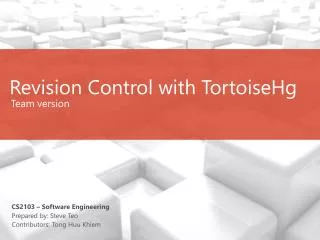 Revision Control with TortoiseHg