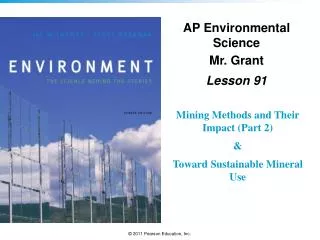 AP Environmental Science Mr. Grant Lesson 91