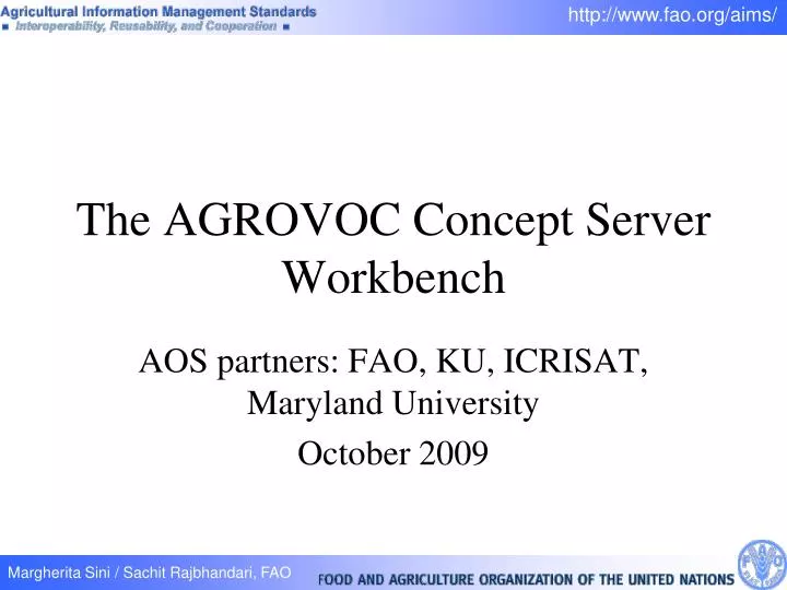 the agrovoc concept server workbench