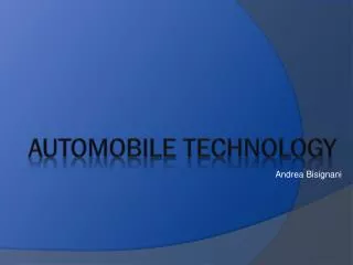 Automobile technology