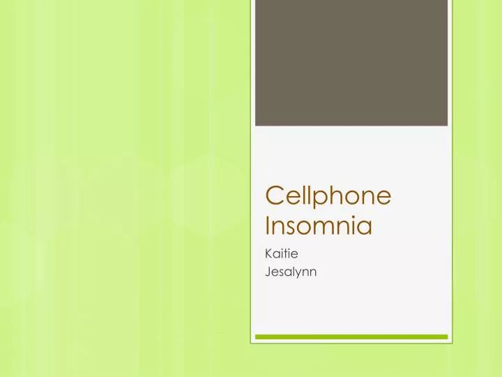 cellphone insomnia