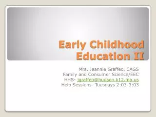 Early Childhood Education II