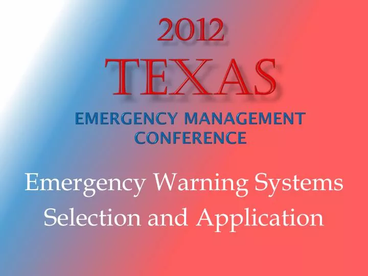 2012 texas emergency management conference