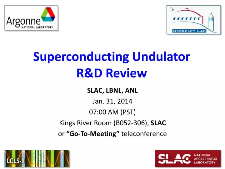 superconducting undulator r d review