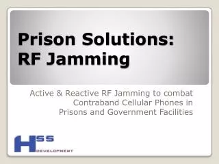 Prison Solutions: RF Jamming