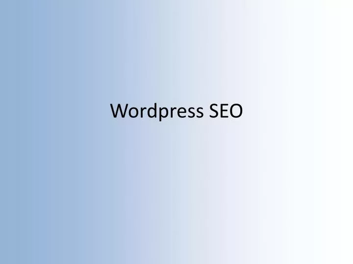 wordpress seo