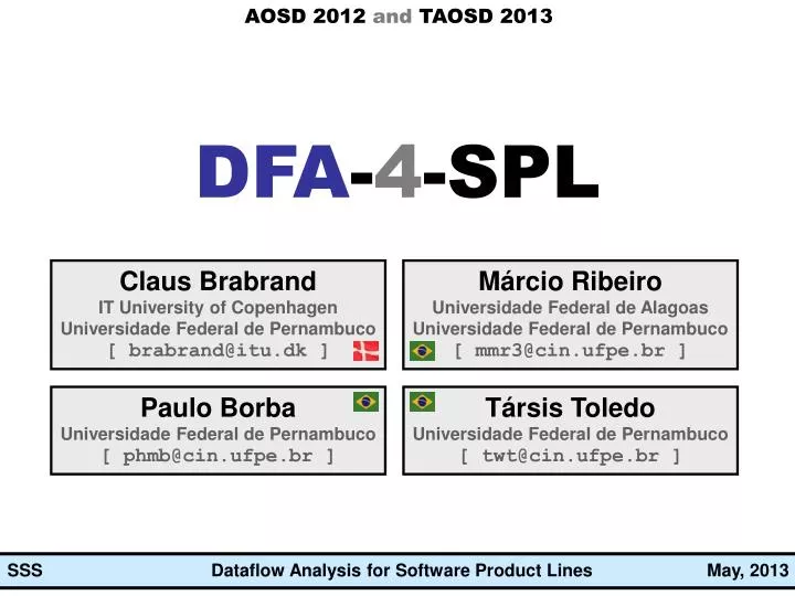 dataflow analysis for software product lines