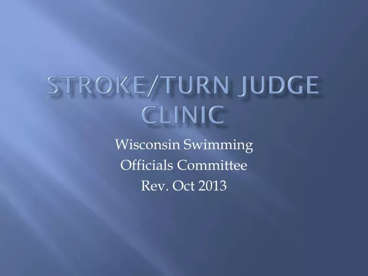 stroke turn judge clinic