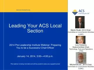 Leading Your ACS Local Section