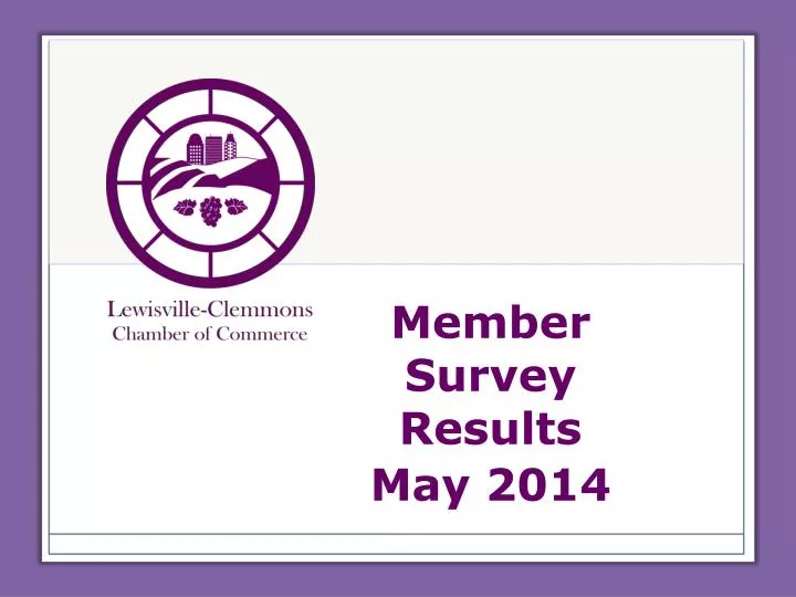 member survey results may 2014