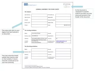 As the document is substantial it would be useful if you enter your first name and surname in the header of the documen