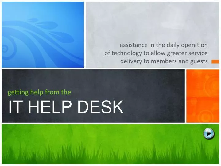 getting help from the it help desk