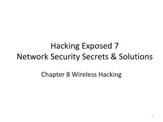 Hacking Exposed 7 Network Security Secrets &amp; Solutions