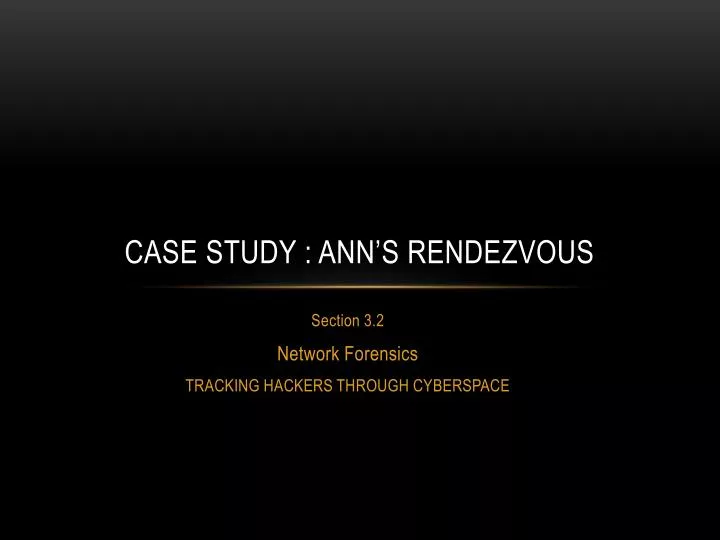 case study ann s rendezvous