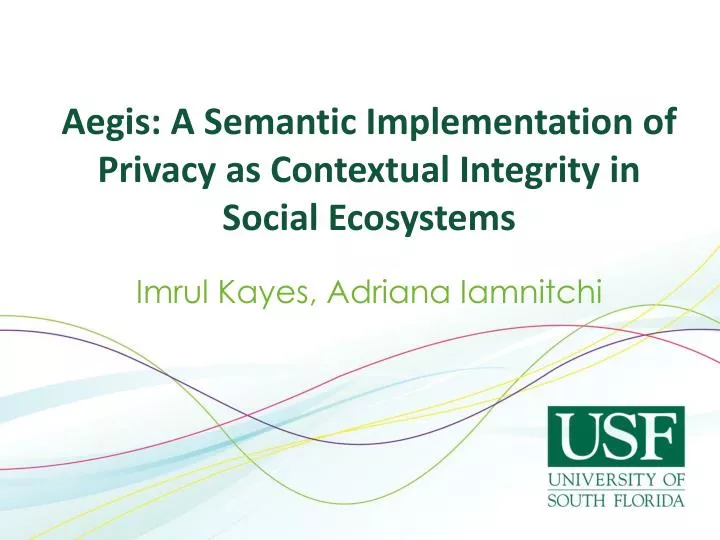 aegis a semantic implementation of privacy as contextual integrity in social ecosystems