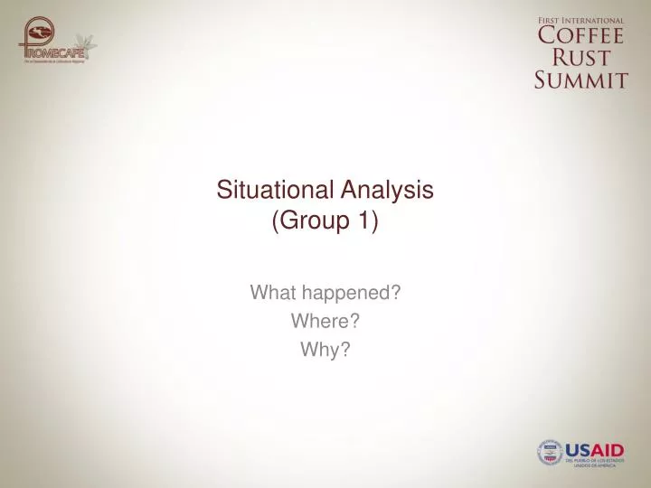 situational analysis group 1