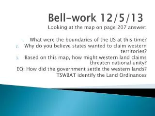 Bell-work 12/5/13