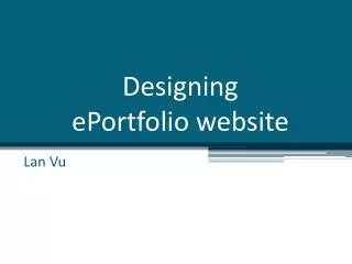 Designing ePortfolio website