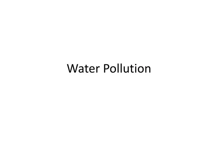 water pollution