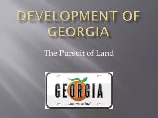 Development of Georgia