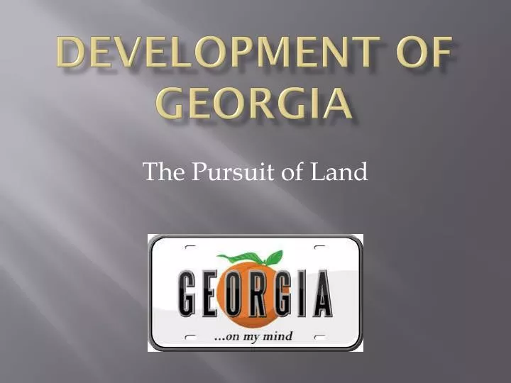 development of georgia