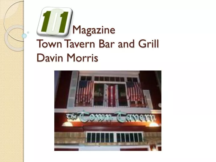 magazine town tavern bar and grill davin morris