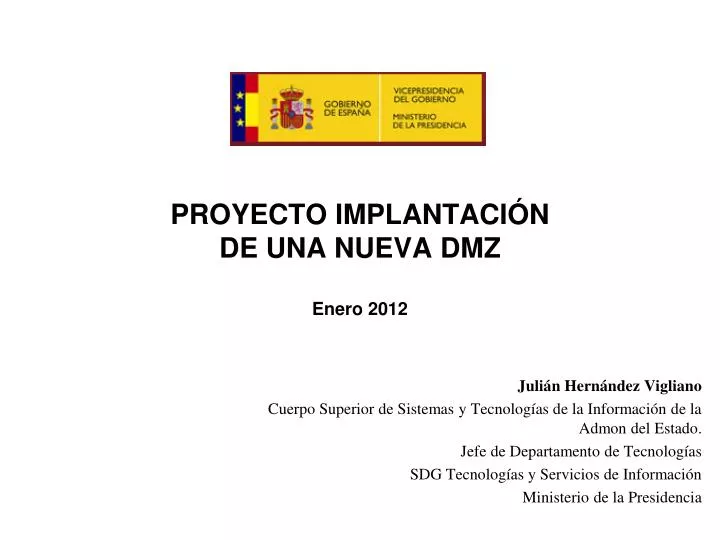 proyecto implantaci n de una nueva dmz enero 2012