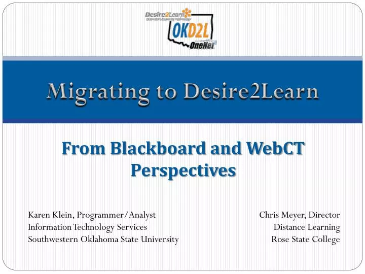from blackboard and webct perspectives