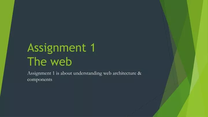 assignment on the web