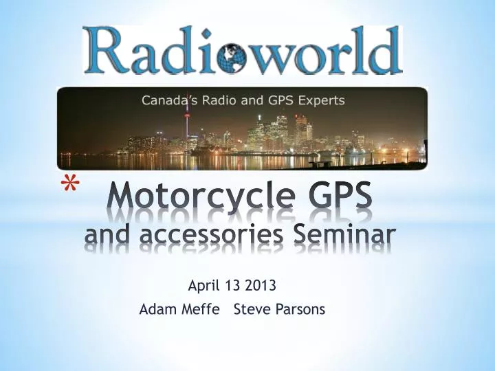 motorcycle gps and accessories seminar