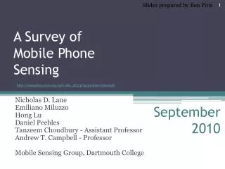 A Survey of Mobile Phone Sensing