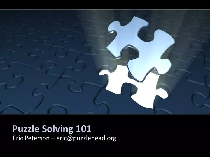 puzzle solving 101