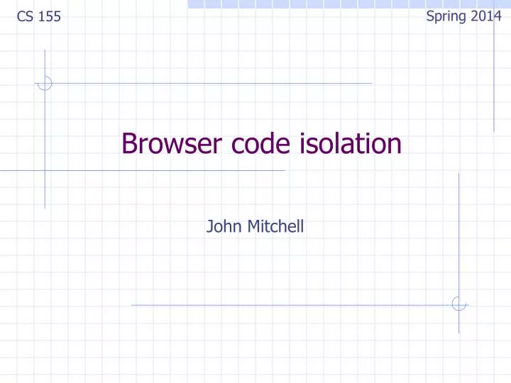 browser code isolation