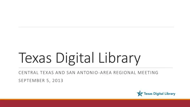 texas digital library