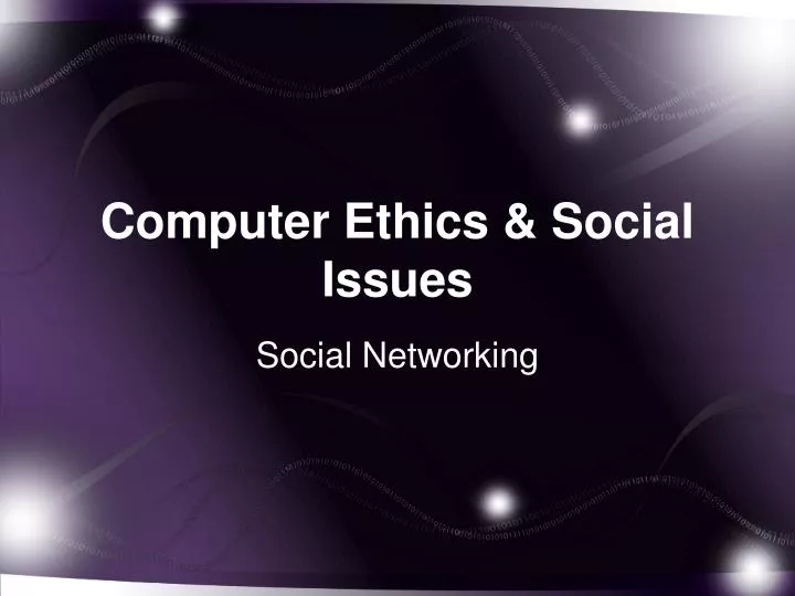 computer ethics social issues