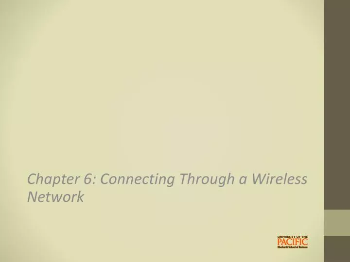 chapter 6 connecting through a wireless network