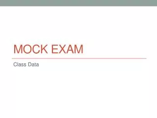 Mock Exam