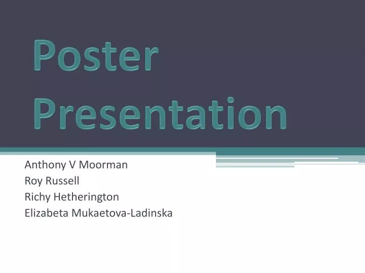 poster presentation