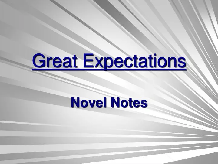 great expectations