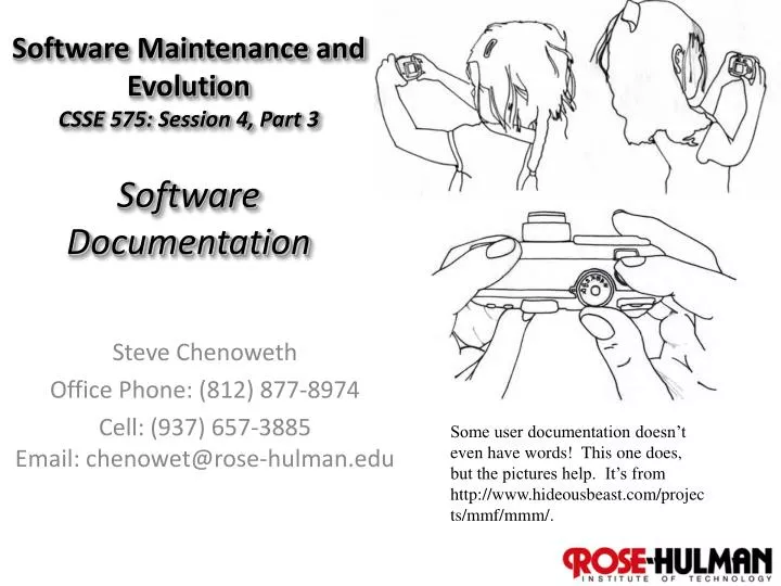 software maintenance and evolution csse 575 session 4 part 3 software documentation